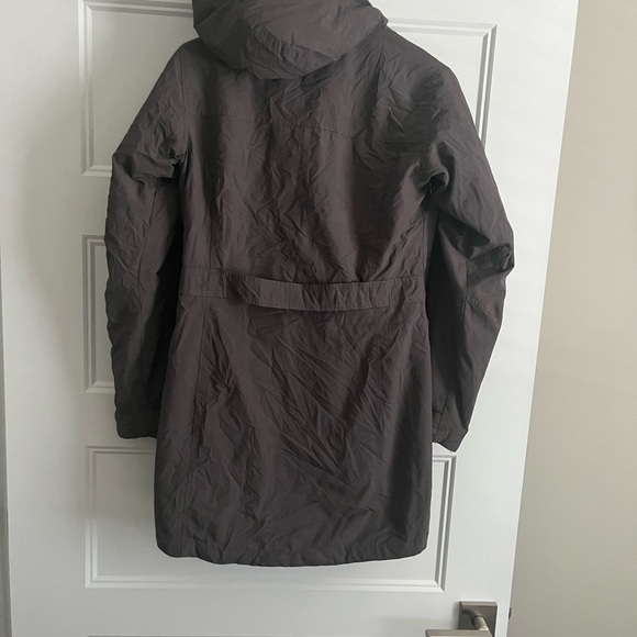 COLUMBIA Women's Grey Long Line Sherpa Hood Outdoor Parka Jacket Coat Small - Picture 4 of 7